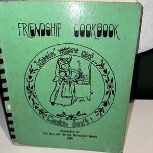 #1114 FRIENDSHIP COOKBOOK ALLISON UNITED METHODIST  1980 TX